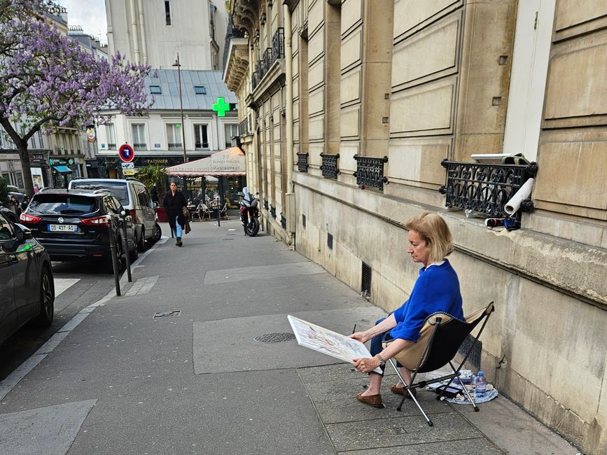 Malerin in der Avenue Carnot