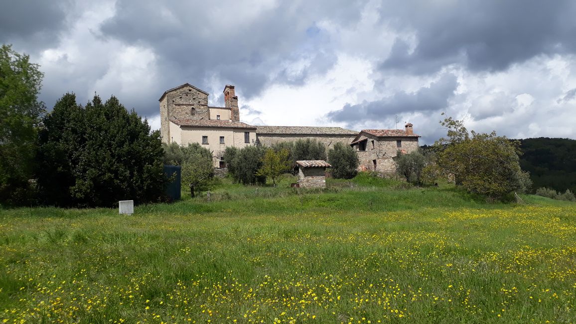 Pieve de' Saddi, country church and Refigio. Tower dates back to the 9th century