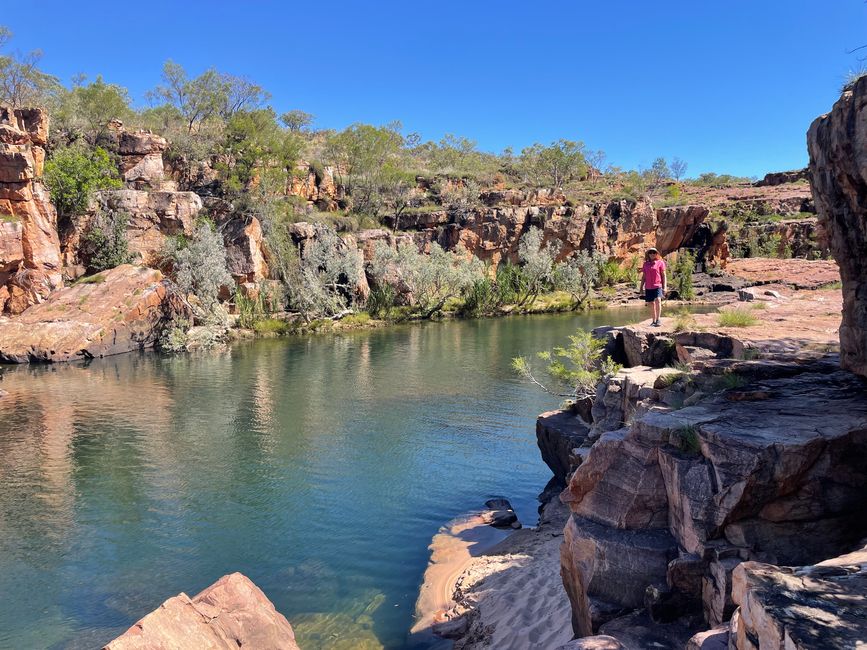 Erster Blick auf die Manning Gorge