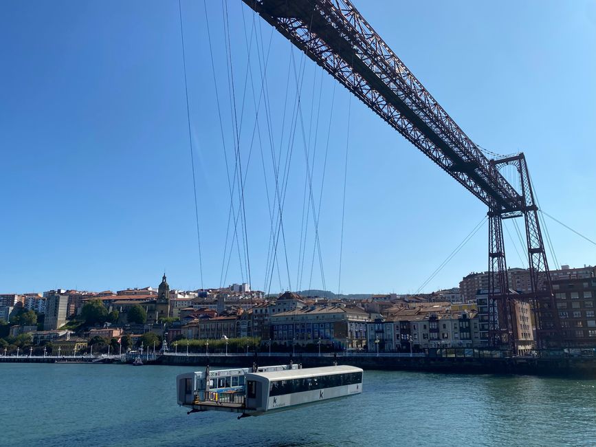 The Biscay transporter bridge, also carries cars and small trucks