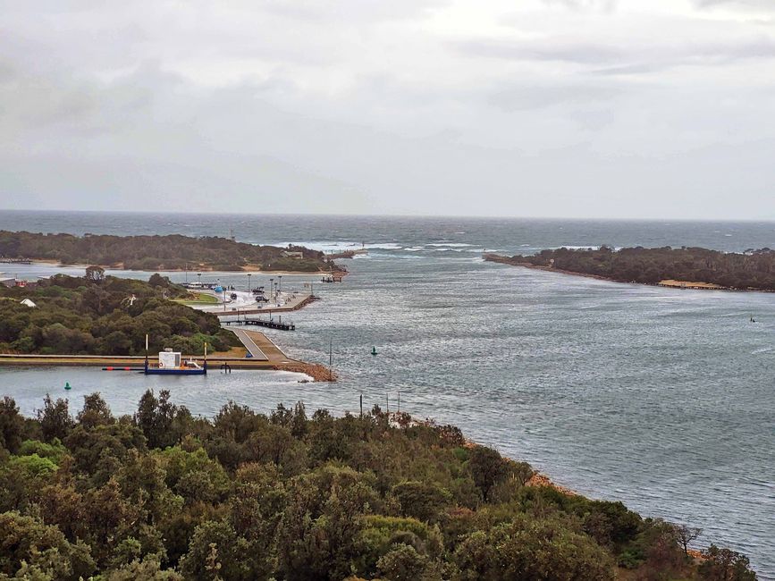 Blick auf die Bucht von Lakes Entrance