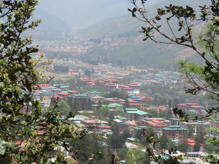 Blick auf Thimphu