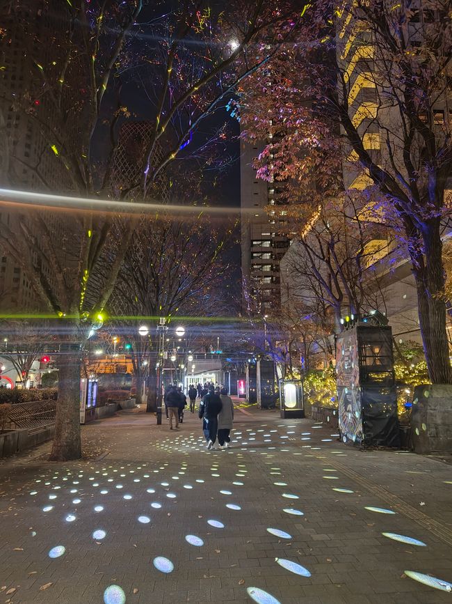Un paseo por Shinjuku con instalaciones de luz