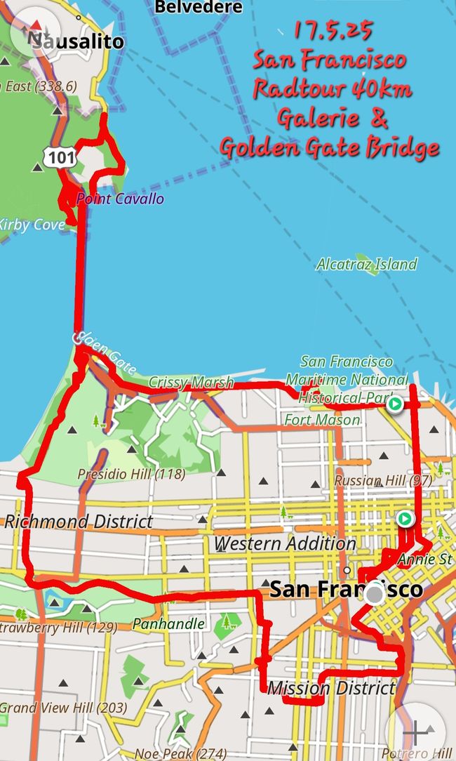 17.5.25 Radtour zur Golden Gate Bridge 