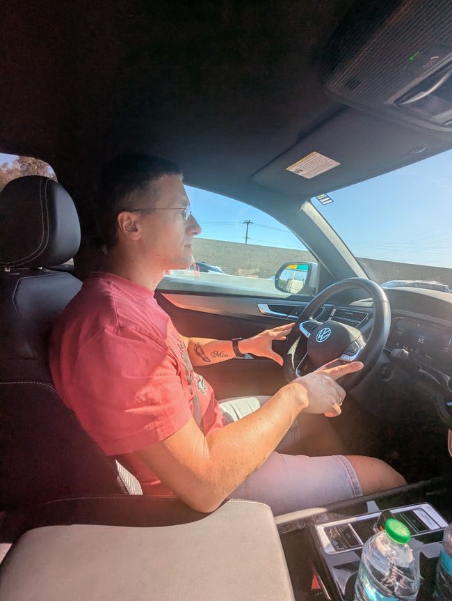 Kalifornien 2025, Tag 14, On the Road (Las Vegas - Los Angeles) und Dockweiler Beach zum Zweiten