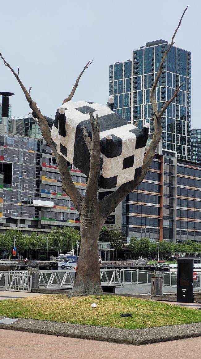 <p>Le sculture, gli impianti di illuminazione e i murales inizialmente pubblicizzati sono ormai scomparsi, fatta eccezione per alcune rare sculture. Il punto di riferimento di allora, il Melbourne Star, una ruota panoramica alta 125 metri con cabine di vetro, simile al London Eye, è chiusa da alcuni anni. Dopo iniziali problemi tecnici, si sono aggiunti anche problemi finanziari per l'operatore. E da allora è solo un relitto di un tempo migliore...</p>