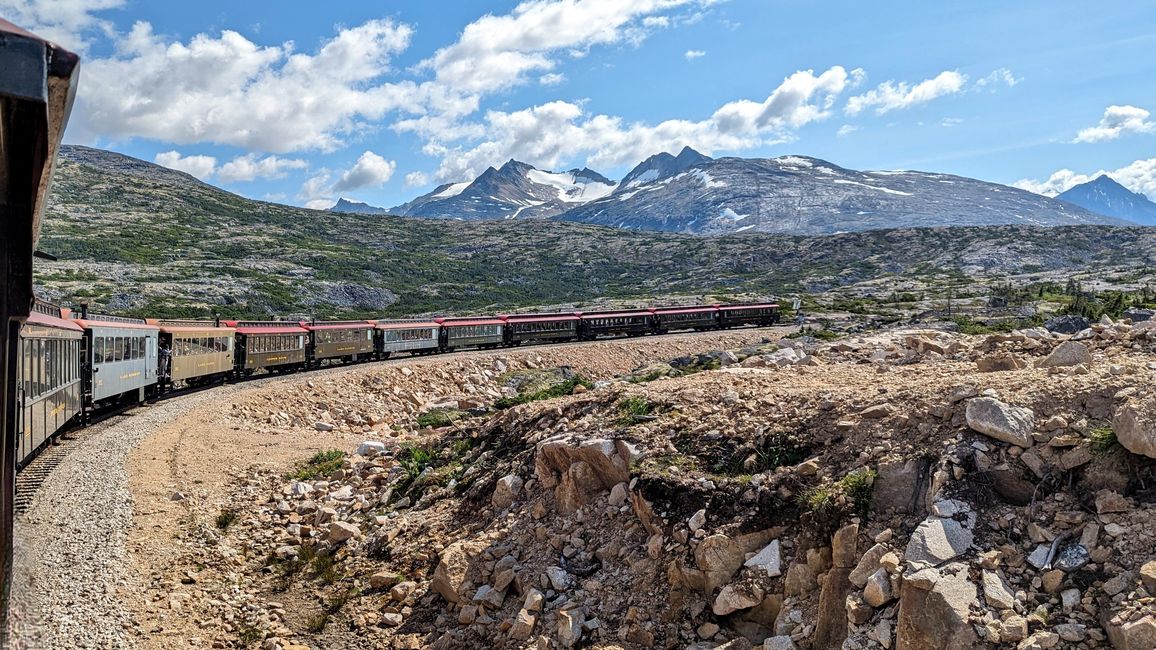 Tag 22: Auf nach Alaska! Ein Erdrutsch, der White Pass & lange Züge