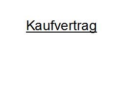 Der Kaufvertrag