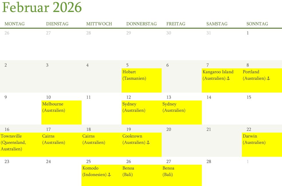 Ziele Februar