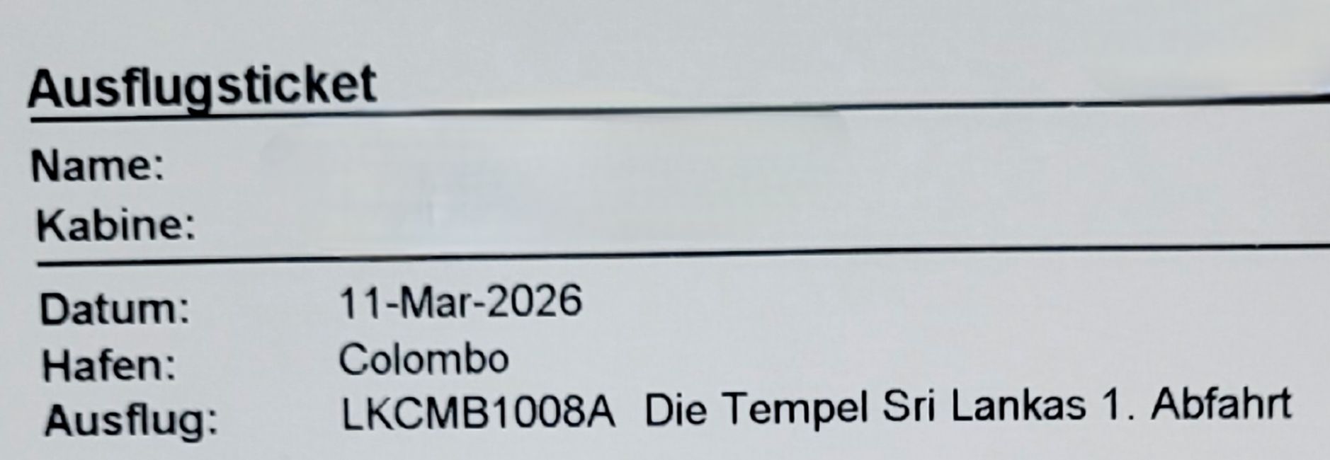 Tag 124 und 125 von 175: Kreuzfahrt rund um die Welt - Colombo/Sri Lanka und Seetag