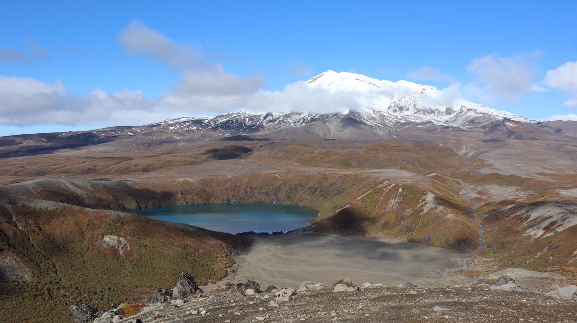 Lower Tama Lake mit Mount Ruapehu