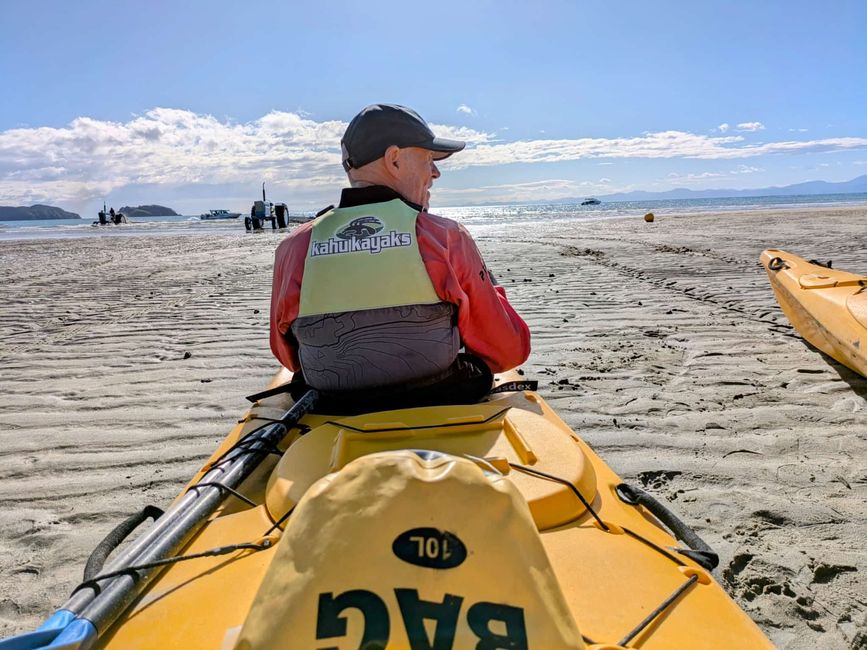 Mit dem Kajak raus auf die Sandy Bay im Abel Tasman-NP