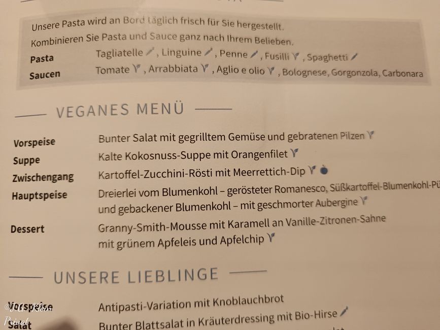 Heutiges Vegane Menü 