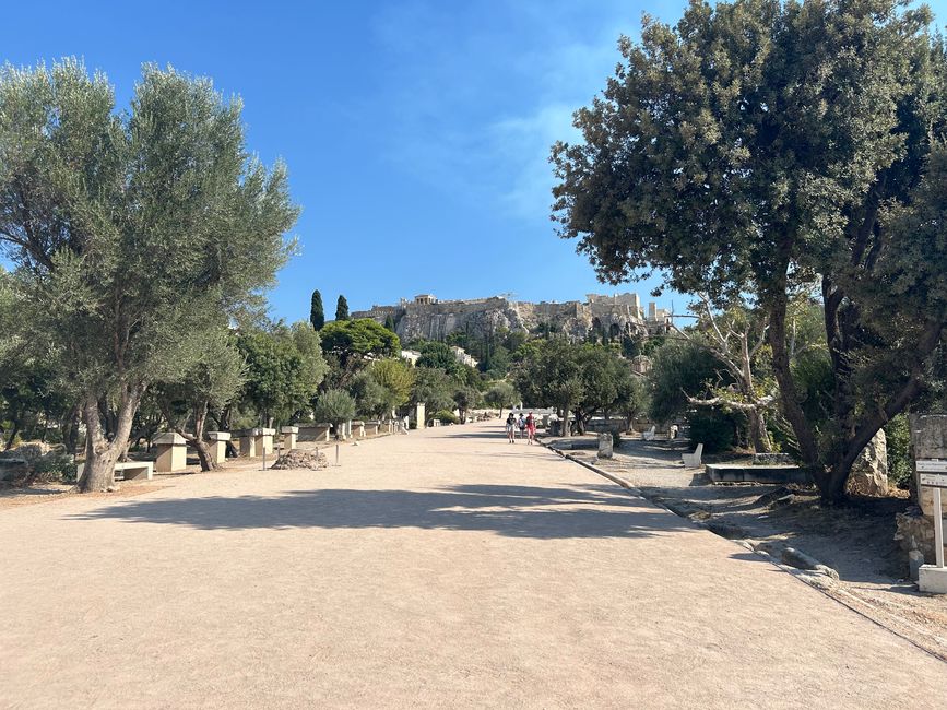 Blick auf die Akropolis