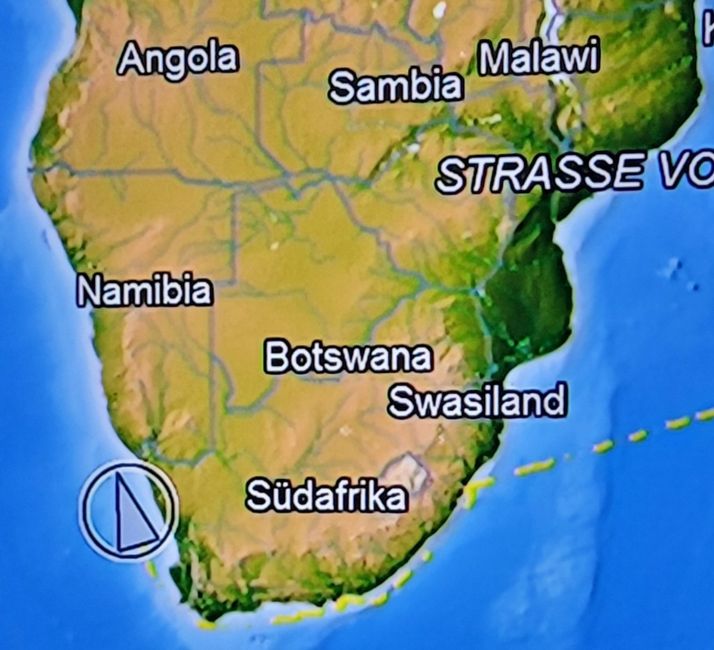Tag 141/142 und 143 bis 145 von 175: Kreuzfahrt rund um die Welt - Port Elizabeth/Südafrika und drei Seetage