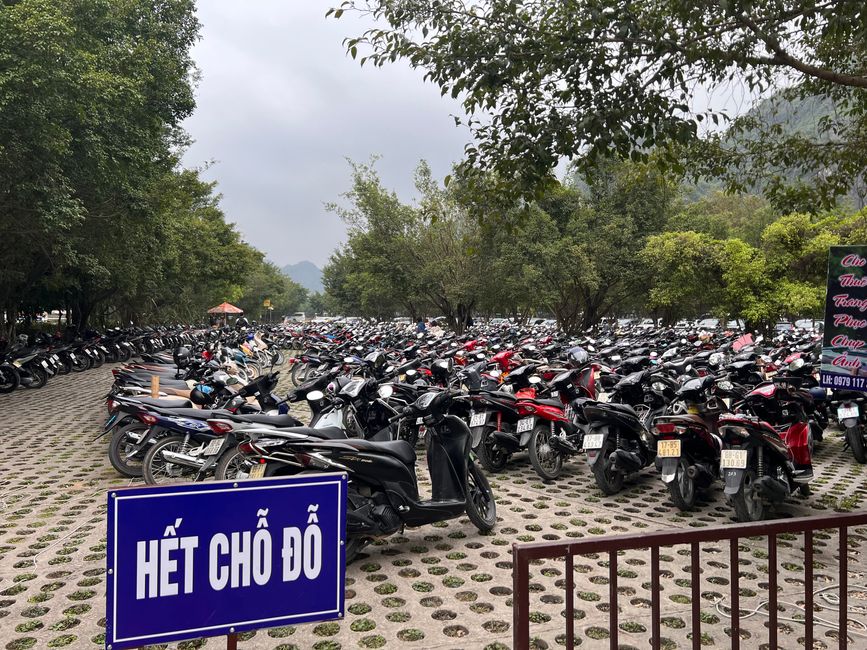 Parken in Trang An-finden wir unseren Roller wieder? 