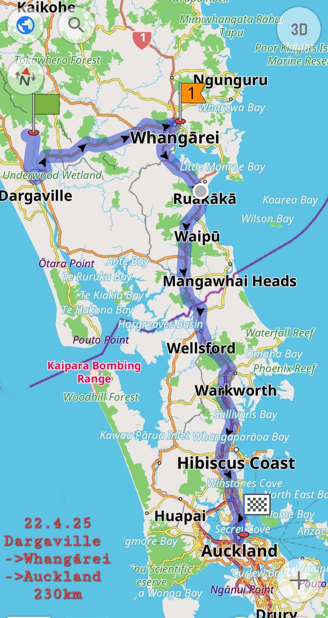 22.4.25 Auto und Bus -> Auckland