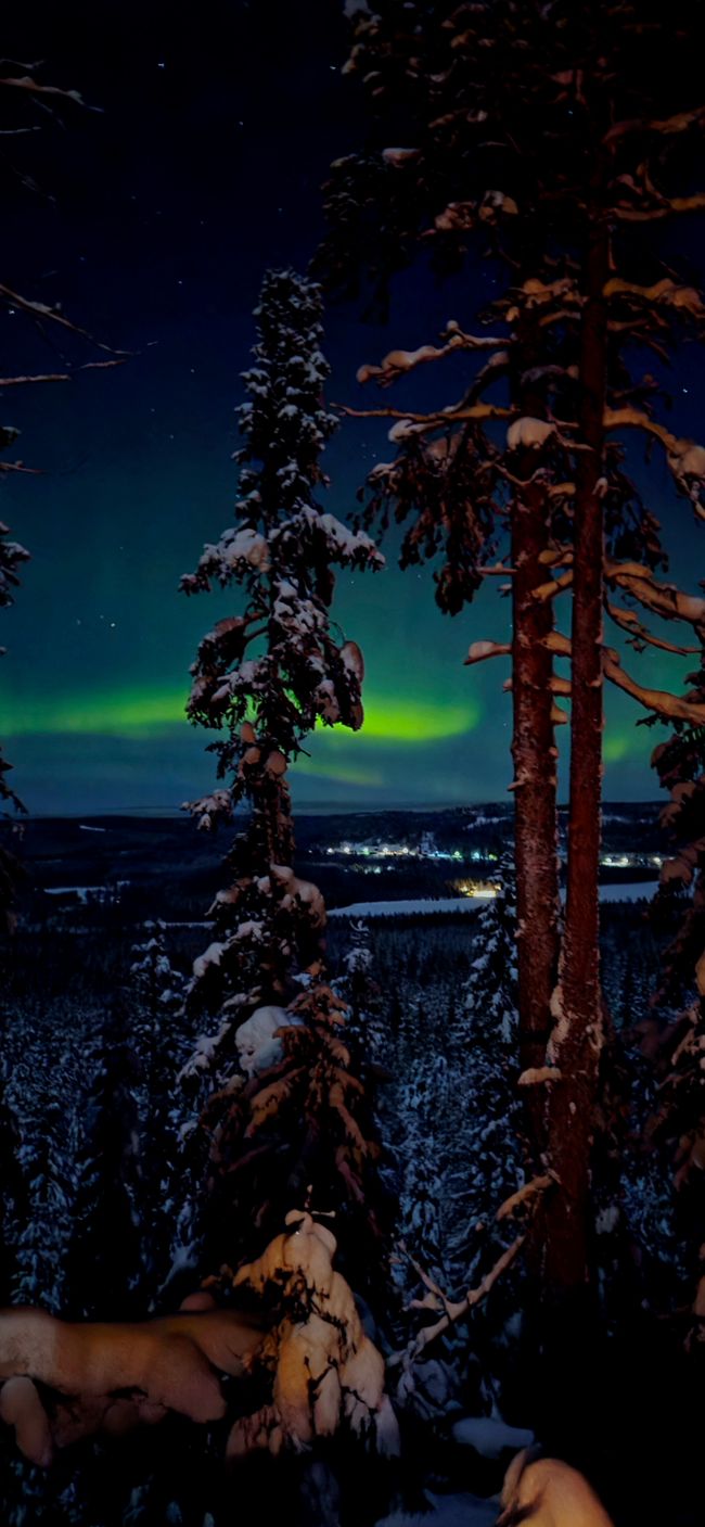 ¡Qué bonito clima, la aurora boreal!