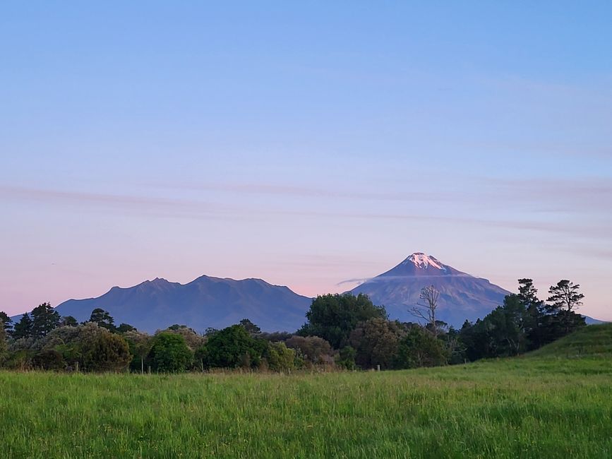 Mount Taranaki in the evening light