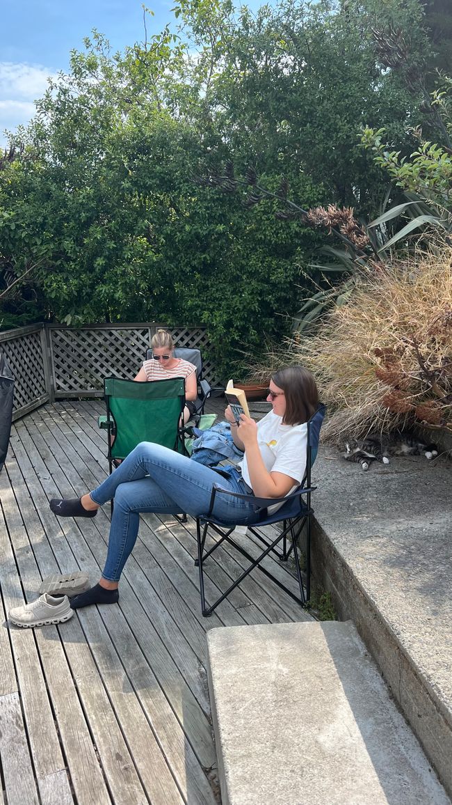 Bei gutem Wetter auf der Terrasse chillen