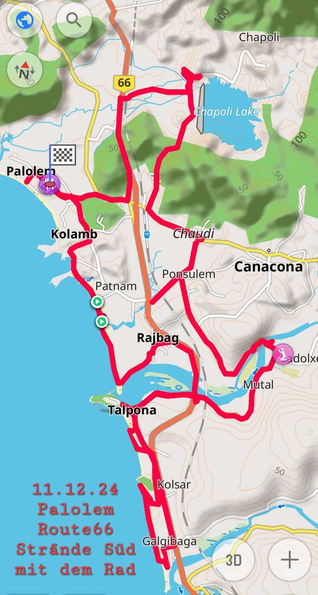 11.12.24 à vélo de Palolem vers les plages du sud