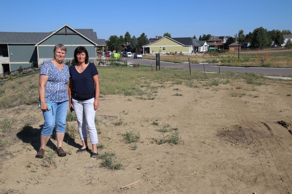 Regina and Beate at Regina's desired construction site