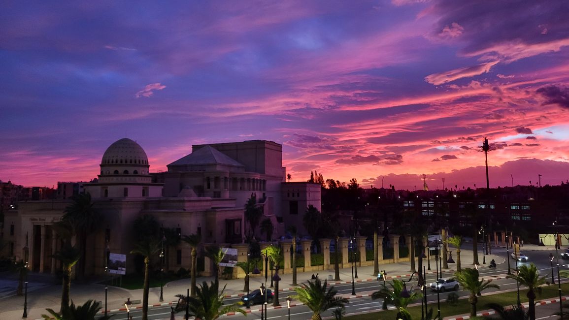 Blick vom Hotelbalkon am Morgen