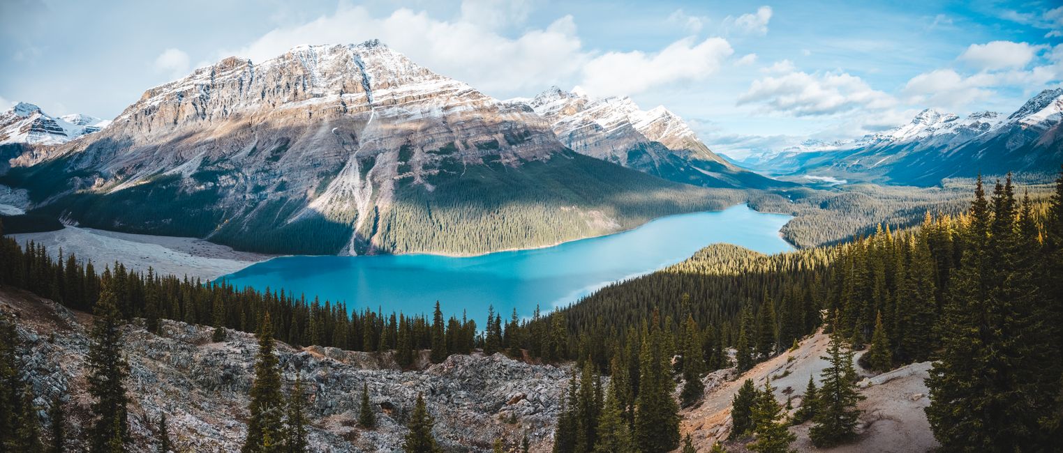 Viaje en coche de Lake Louise a Jasper y el incendio forestal