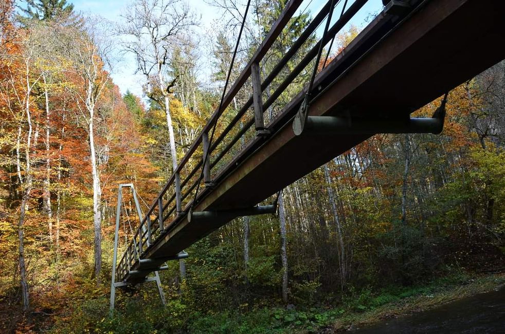 Senderismo de otoño en el Wutachschlucht: rojo, amarillo, naranja... ¡y tú en medio!