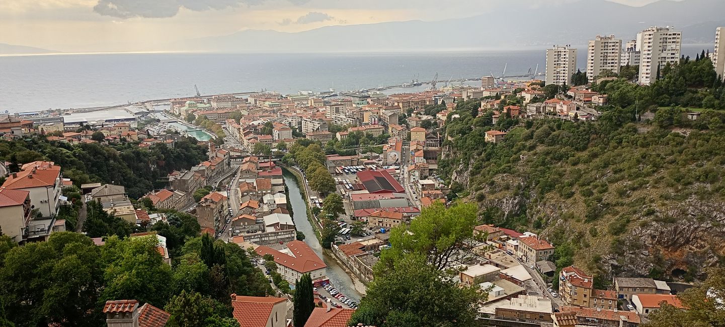 Blick auf Rijeka von der Burg Trsat 