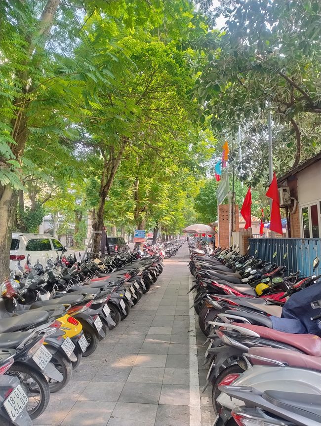 Parkplatz in Hanoi