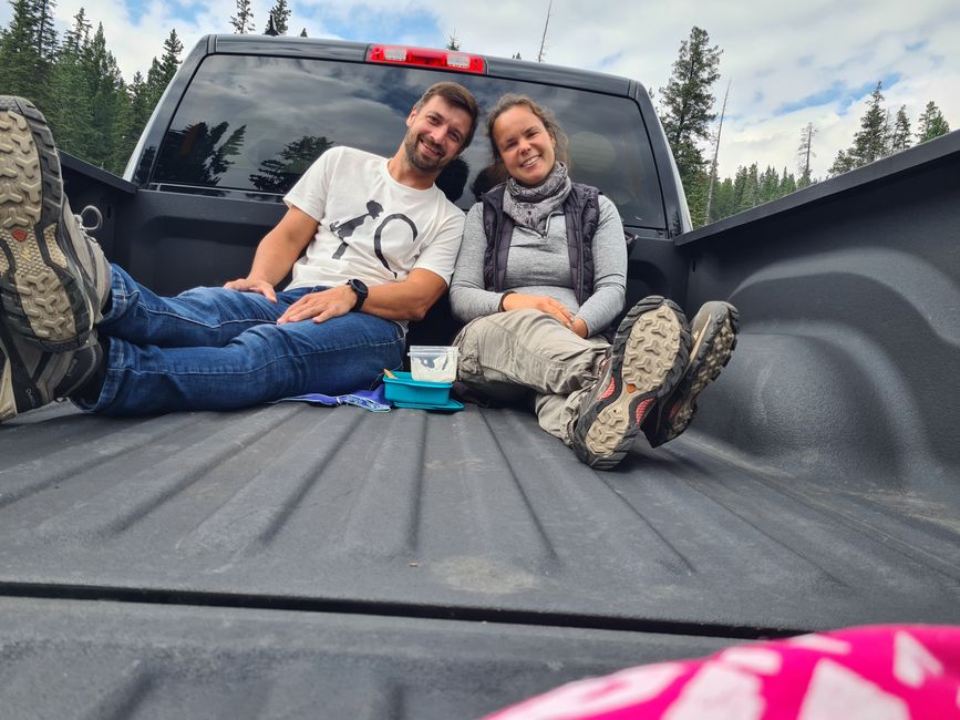 Lunch break in the car