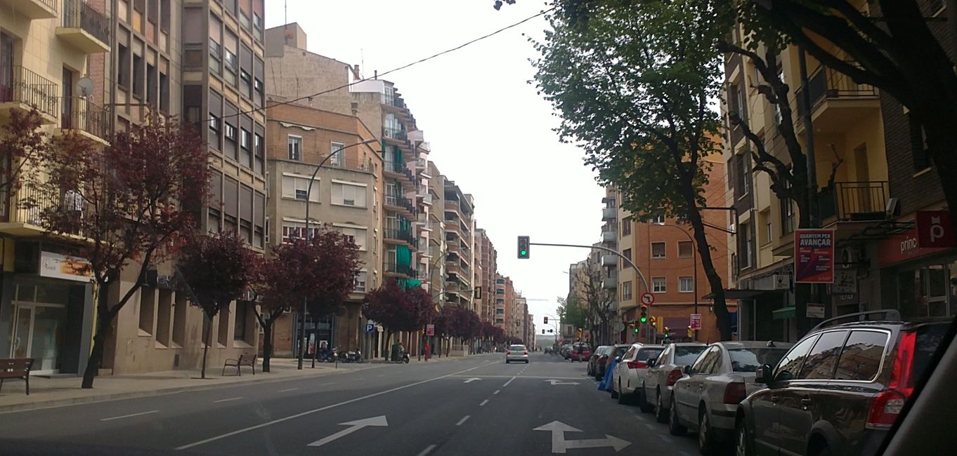 Foto dalla mia auto a Lleida (Catalogna, Spagna) (aprile 2019)