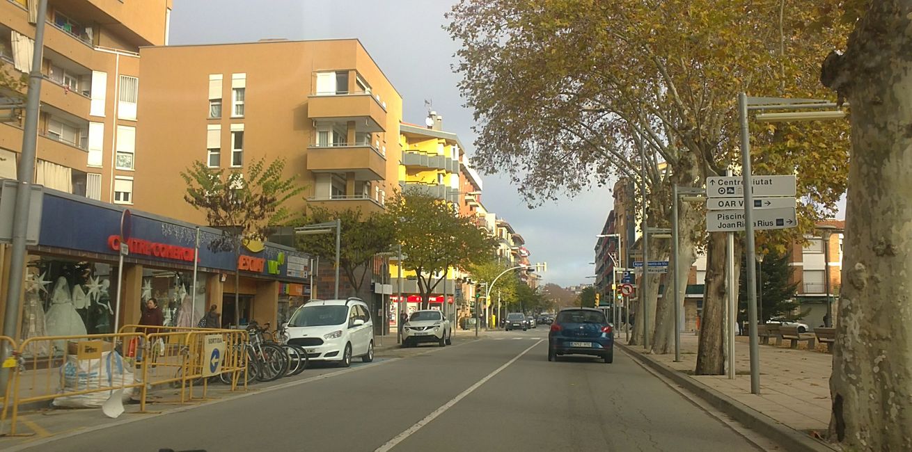 Route from Barcelona to Vic (Catalonia) (December 2019)