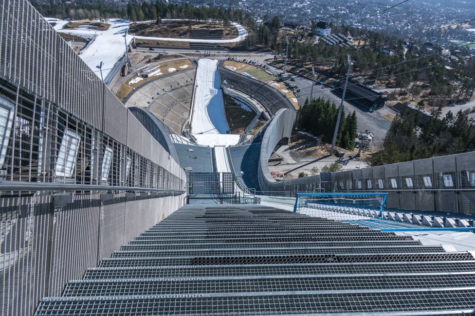 Vestre Aker - Am Holmenkollen - Blick von der Sprungschanze