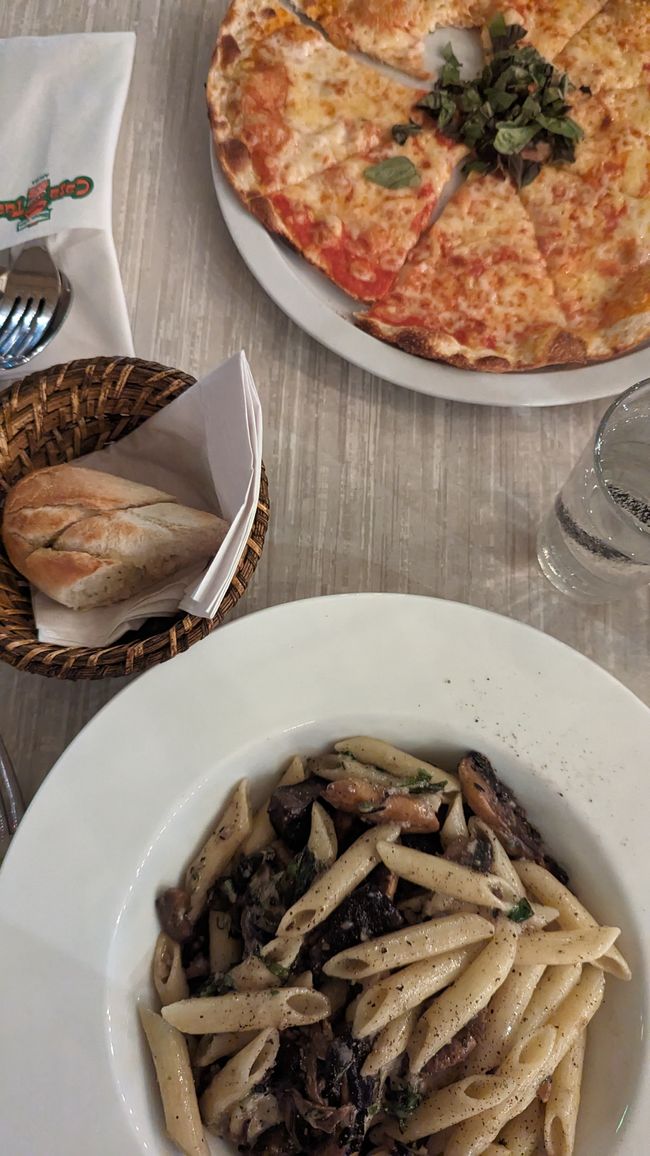 Leckeres Abendessen beim Italiener