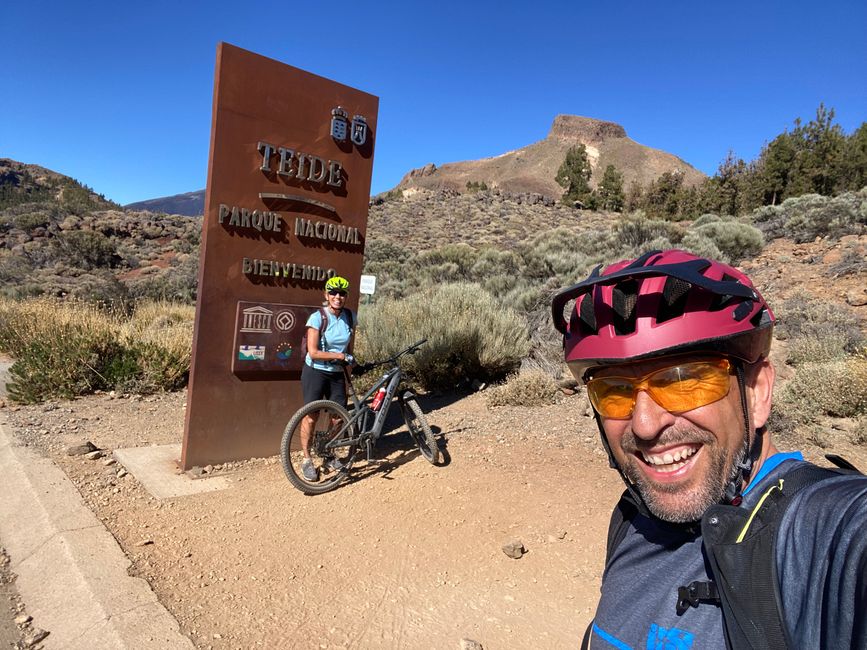 Biking in Teide National Park - this incredible landscape cannot actually be reproduced in photos!