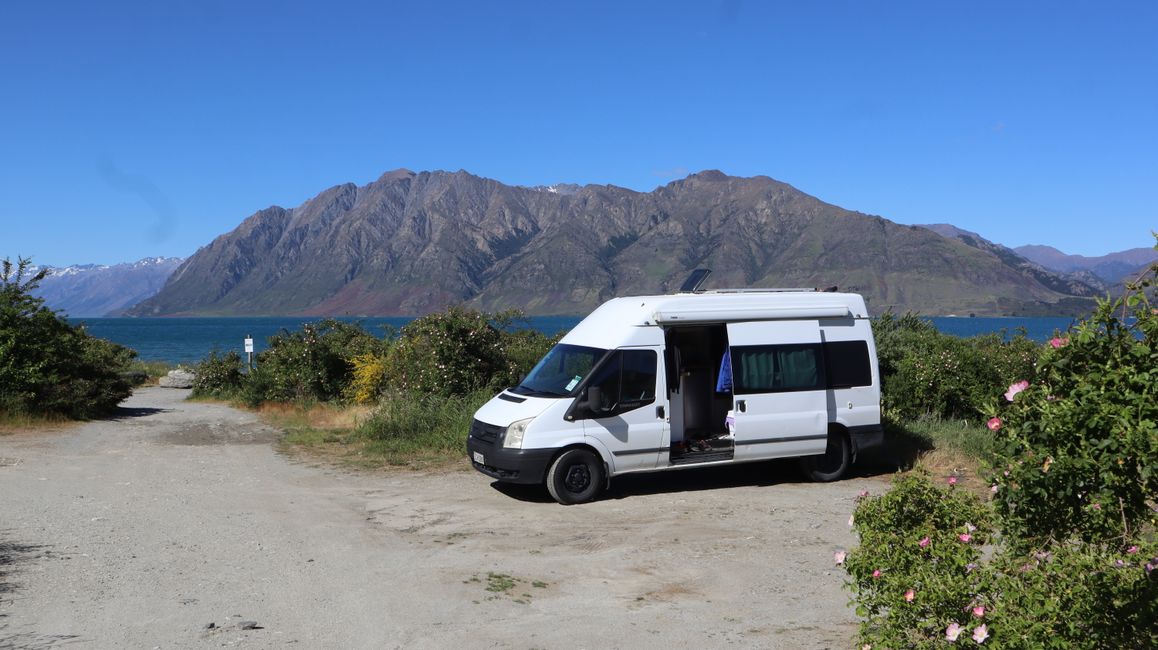 Stellplatz am Hawea Lake