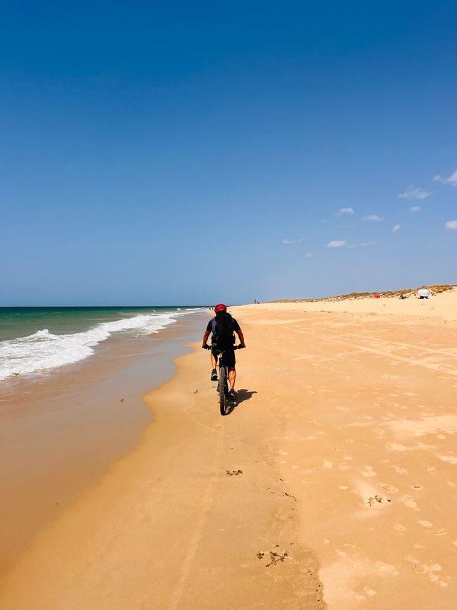 Auf dem Weg nach Conil direkt am Strand entlang