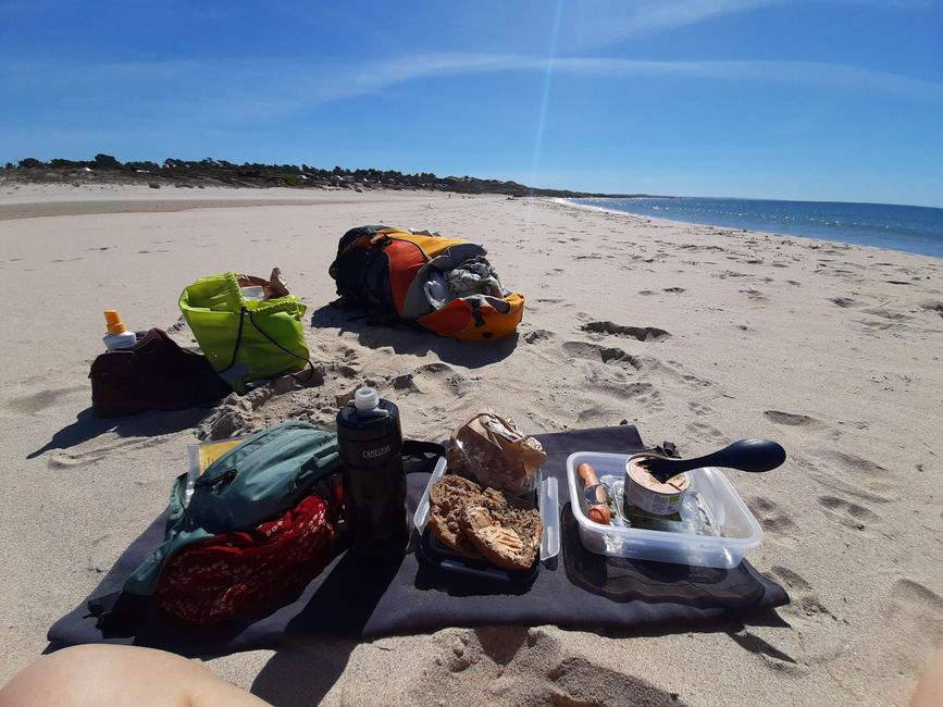 Mittagessen am Strand