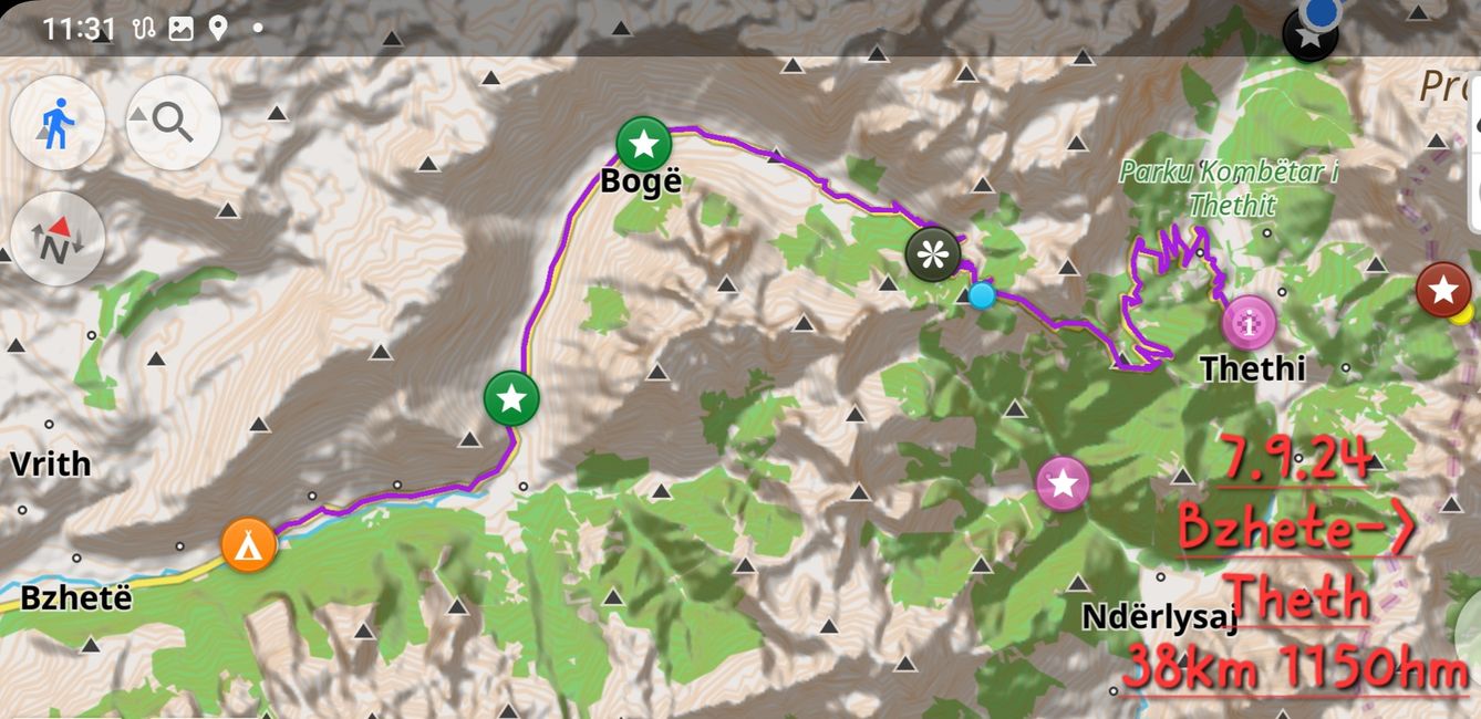 7.9.24 Berg auf und -ab nach Theth 