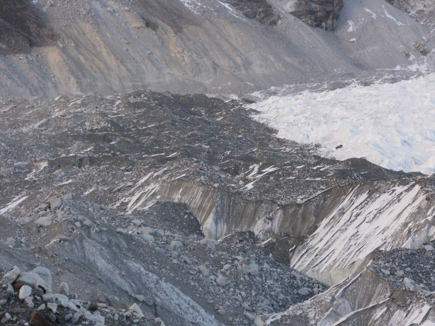 Mein Blick auf den Gletscher zum EBC