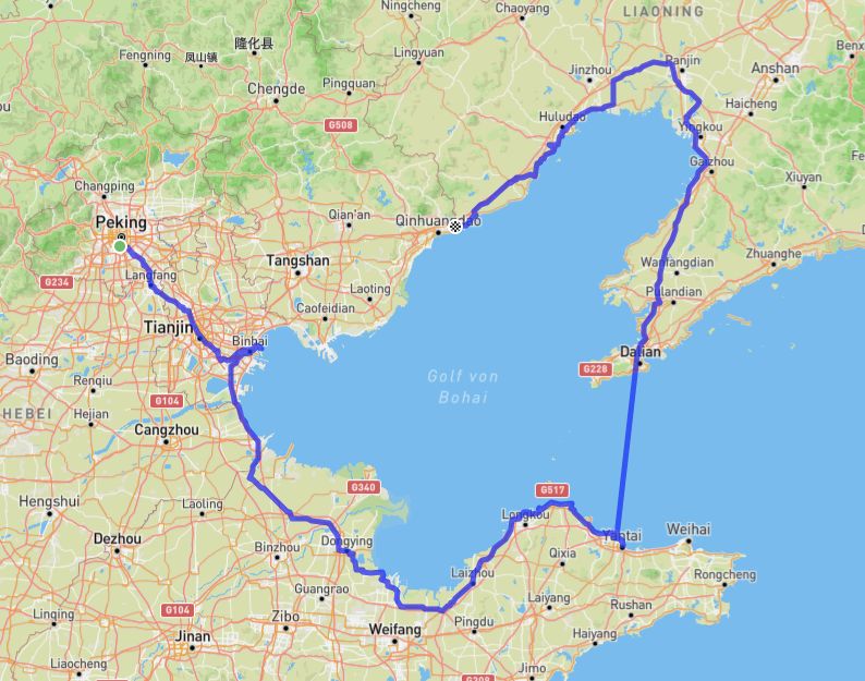 Distance covered: 1,544 km (without ferry)