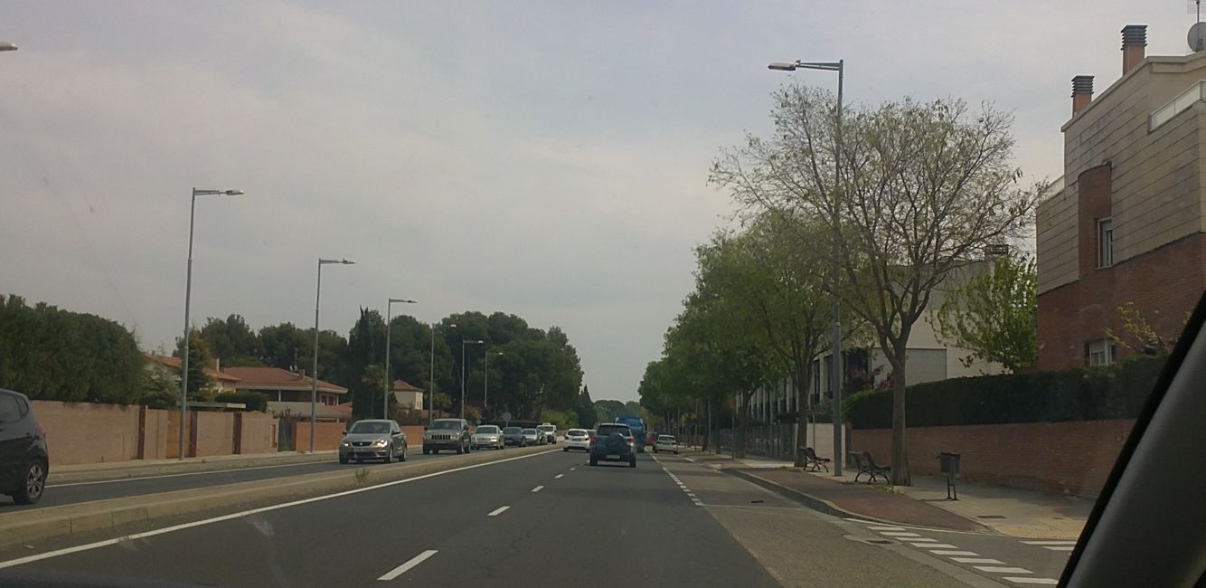 Foto dalla mia auto a Lleida (Catalogna, Spagna) (aprile 2019)