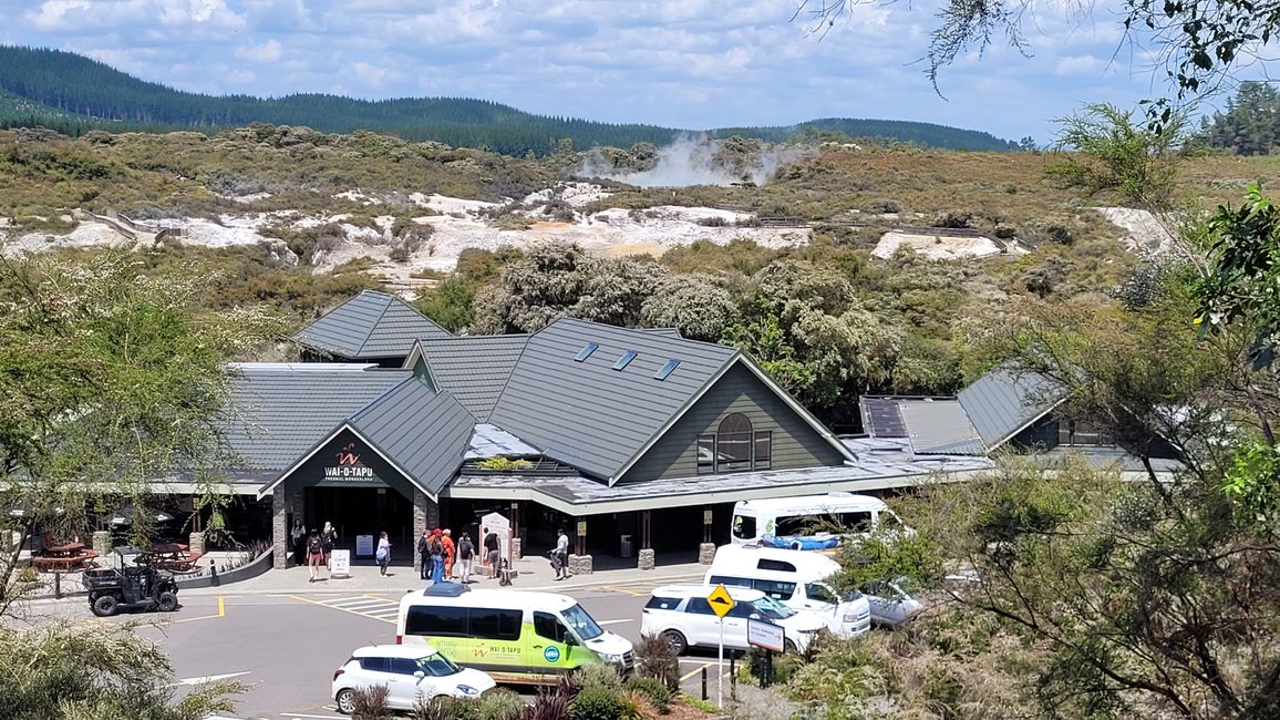 In Wai-O-Tapu National Park and at Lady Knox