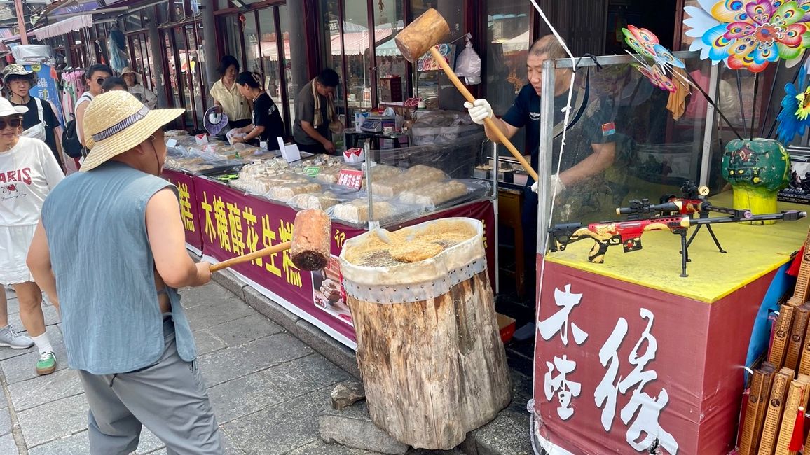 Here, sweets are made in a traditional way