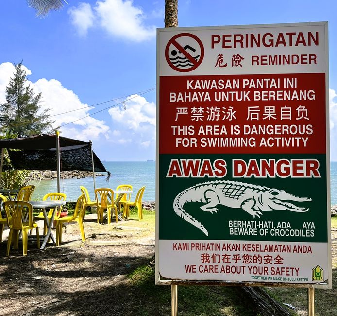 Bintulu, vom Schwimmen wird abgeraten