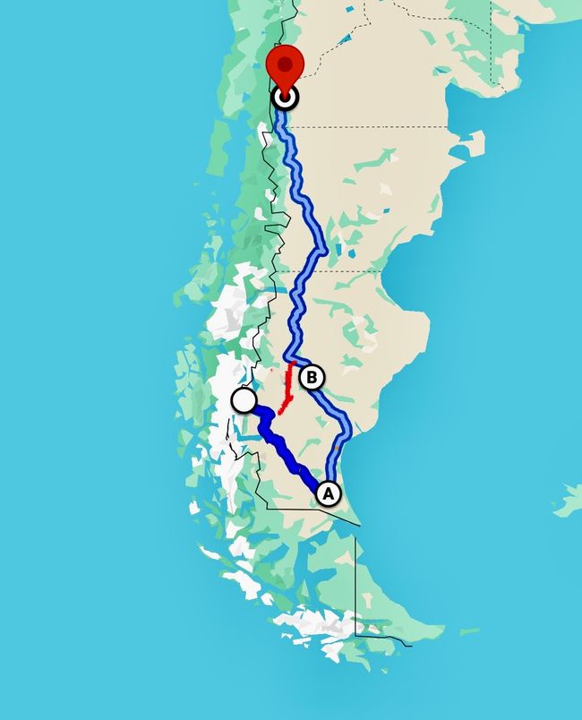En algún lugar en la nada en nuestro camino equivocado por Argentina.