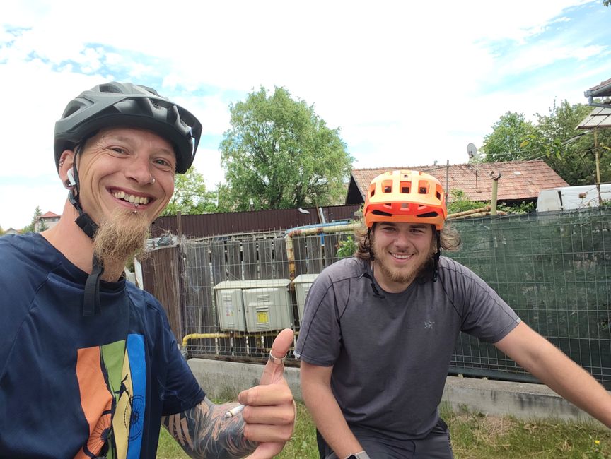 Péter auf dem Weg zu seinen Trails