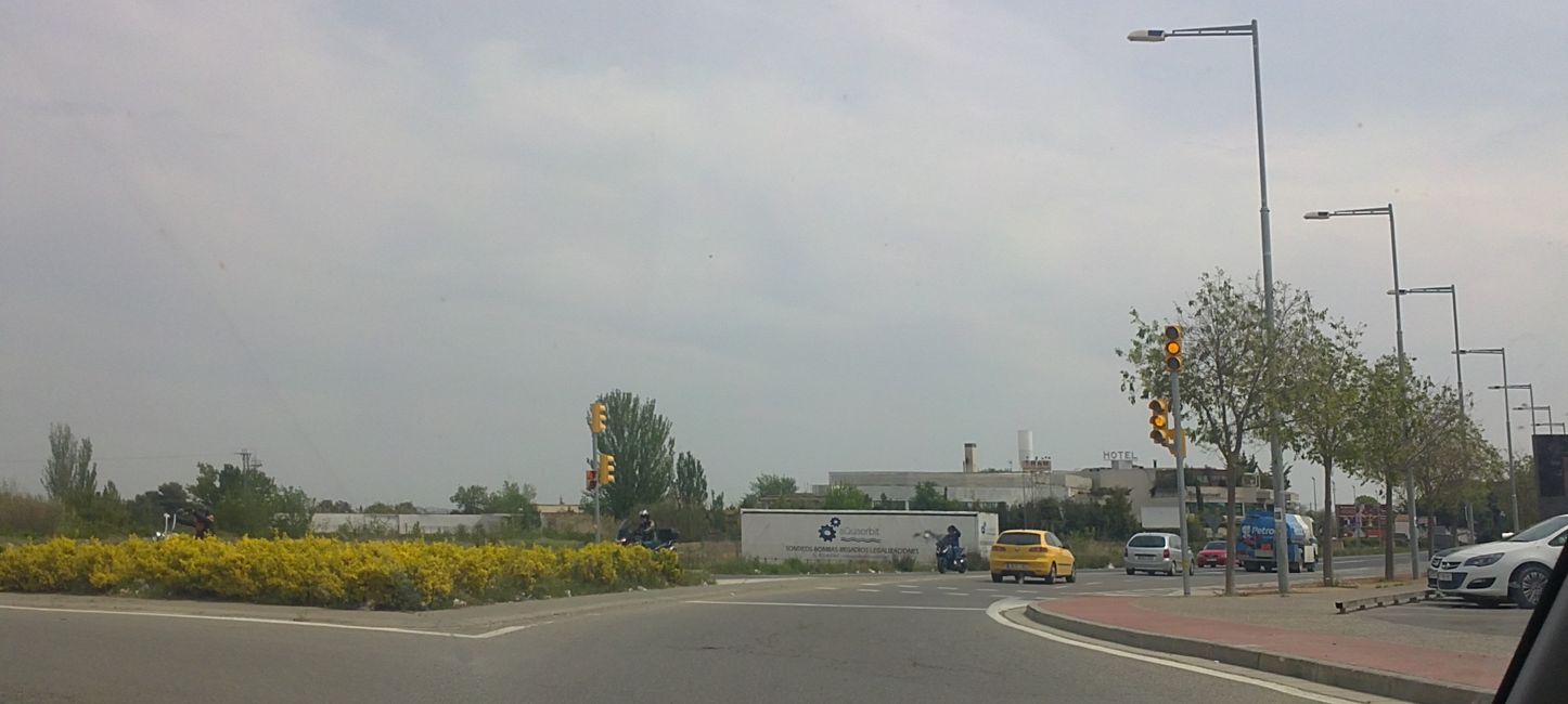 Foto dalla mia auto a Lleida (Catalogna, Spagna) (aprile 2019)